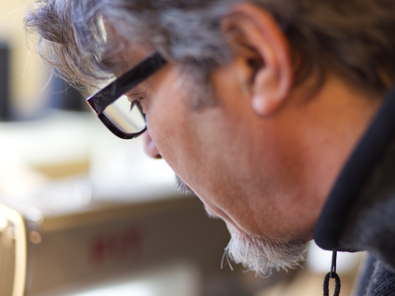 Manuel bei der Arbeit